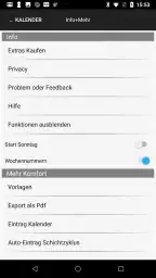 Dienstplan-Kalender screenshot