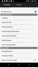 Dienstplan-Kalender screenshot