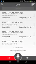 Diktiergerät screenshot