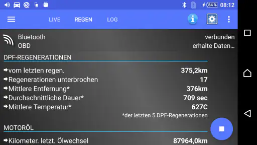 DPF Monitor - Fiat, Alfa Romeo screenshot