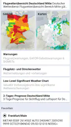 DWD FlugWetter screenshot