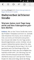 E-Paper der Rhein-Zeitung screenshot