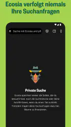 Ecosia Klimapositiver Browser screenshot
