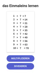 Einmaleins Mathe - Trainer 1x1 screenshot