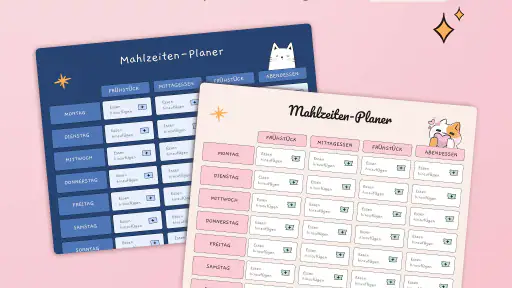 Essensplan erstellen, vorlage screenshot