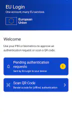 EU Login screenshot