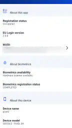 EU Login screenshot