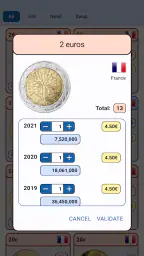 Euro-Münzsammlung screenshot