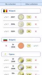 Euro-Münzsammlung screenshot