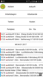 Fahrtenbuch GPS-Zeiterfassung screenshot