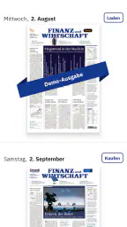 Finanz und Wirtschaft E-Paper screenshot
