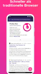 Firefox Klar Browser screenshot