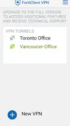 FortiClient VPN screenshot
