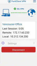 FortiClient VPN screenshot