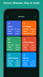 Gasverbrauch app, Zählerstände screenshot