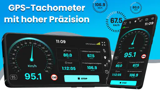 Geschwindigkeitsmesser GPS HUD screenshot