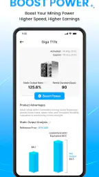 Giga Miner, Bitcoin Mining screenshot