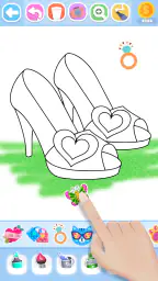 Glitter Beauty Coloring Pages screenshot