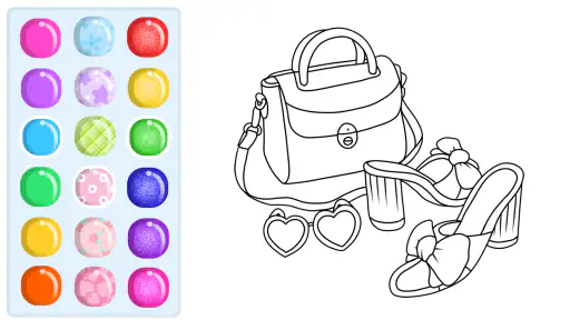 Glitter Beauty Coloring Pages screenshot