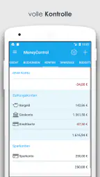 Haushaltsbuch MoneyControl screenshot