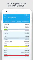 Haushaltsbuch MoneyControl screenshot