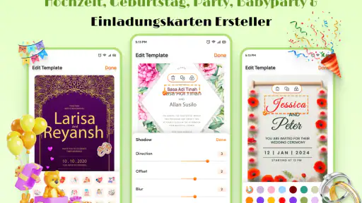 Hochzeitseinladung App screenshot