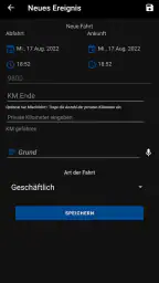 KFZ Fahrtenbuch Deutsch screenshot