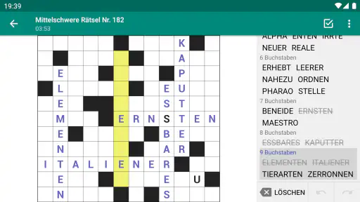 Kreuzgitter Wort Rätsel screenshot