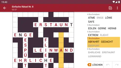 Kreuzgitter Wort Rätsel screenshot