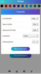 Lebenslauf erstellen Bewerbung screenshot