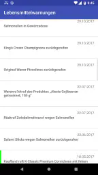 Lebensmittelwarnung screenshot