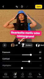Lensa: Bildbearbeitung, Filter screenshot