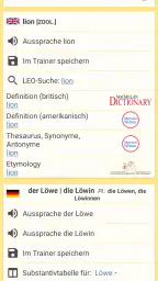 LEO Wörterbuch screenshot