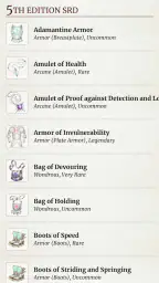 Magwa's Magic Item Compendium screenshot