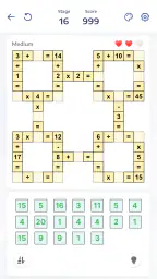Mathematik-Puzzles - Crossmath screenshot