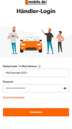 mobile.de Dialog screenshot