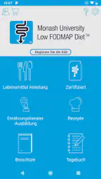 Monash University FODMAP diet screenshot