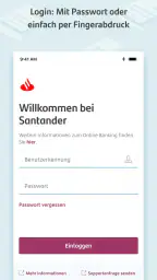 MySantander Banking screenshot