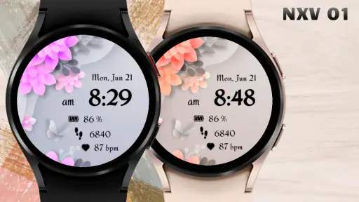 NXV01 Flower bloom watch face screenshot