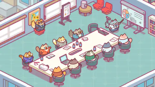 Office Cat: Idle Tycoon Spiel screenshot