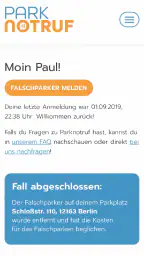 Parknotruf screenshot
