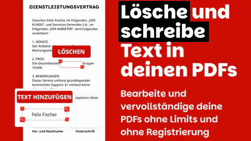 PDF bearbeiten, unterschreiben screenshot