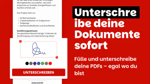 PDF bearbeiten, unterschreiben screenshot