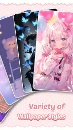 Pink Cute Hippo Themen screenshot