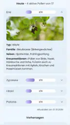 Pollenflug & Pollen Alarm screenshot