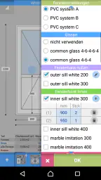 PVC Fenster Konfigurator screenshot