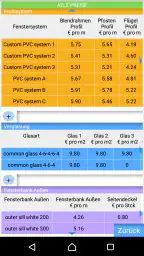 PVC Fenster Konfigurator screenshot