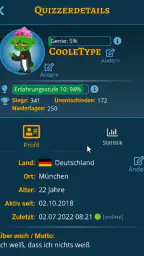 Quizshow-Trainingslager: Quiz screenshot