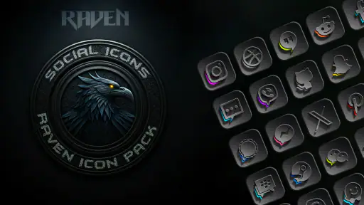 Raven Dark Icon Pack screenshot