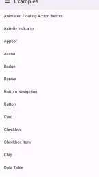 React Native Paper Example screenshot